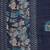 Blue floral printed silk blend kurta trouser dupatta set