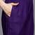 Navy blue floral embroidered silk blend kurta trouser dupatta set
