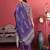 Purple floral printed cfloraleri silk kurta trouser dupatta set