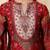 Pink floral printed cfloraleri silk kurta trouser dupatta set