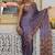 Women's purple solid chiffon ready to wear saree | pre draped party wear saree