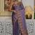 Women's purple solid chiffon ready to wear saree | pre draped party wear saree