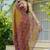 Women's mustard solid chiffon ready to wear saree | pre draped party wear saree