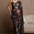 Women's wine floral print chiffon ready to wear saree | pre draped party wear saree