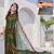 Women's brown floral print chiffon ready to wear saree | pre draped party wear saree