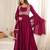 Women's Beautiful Solid Roman Chanderi Silk Fabric Flared Anarkali Pant Jacket and Dupatta Set