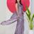 Women's purple geometric print chiffon ready to wear saree | pre draped party wear saree