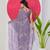 Women's purple geometric print chiffon ready to wear saree | pre draped party wear saree