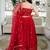 Red Faux Georgette Mirror Work Readymade Lehenga Choli
