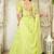Lime Green Faux Georgette Mirror Work Readymade Lehenga Choli