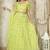 Lime Green Faux Georgette Mirror Work Readymade Lehenga Choli