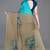 Women's teal ombre black chiffon ready to wear saree | pre draped party wear saree