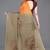Women's orange ombre black chiffon ready to wear saree | pre draped party wear saree