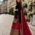 Black chinon silk blend  readymade suit with embroidery & sequence work