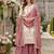 White silk blend  readymade suit with embroidery & sequence work