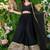Black Faux Georgette Mirror Work Readymade Lehenga Choli