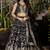 Black Dola Silk Jacquard Readymade Lehenga Choli Set with Net Dupatta