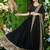 Black Faux Georgette Mirror Work Readymade Lehenga Choli