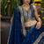 Navy blue Dola Silk Jacquard Readymade Lehenga Choli Set with Net Dupatta