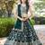 Bottle green Dola Silk Jacquard Readymade Lehenga Choli Set with Net Dupatta