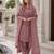 Pink crepe readymade suit with embroidery & sequence work