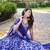 Royal blue Dola Silk Jacquard Readymade Lehenga Choli Set with Net Dupatta