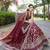 Maroon Dola Silk Jacquard Readymade Lehenga Choli Set with Net Dupatta