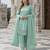 Sky crepe readymade suit with embroidery & sequence work
