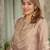 Beige embroidered silk salwar suit with matching dupatta
