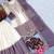 Lavender&white georgette readymade suit with embroidery & thread work