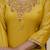 Yellow embroidered straight kurta pant set with dupatta