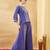 Blue embroidery pure silk kurta with plazzo and dupatta