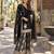 Black georgette readymade suit with embroidery & sequence work