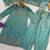 Turquoise blue embroidered straight kurta pant set with dupatta