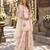 White georgette readymade suit with embroidery & sequence work