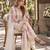 White georgette readymade suit with embroidery & sequence work