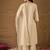 Beige embroidery silk blend kurta with pant and dupatta
