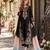 Black rayon readymade suit with embroidery & cut work