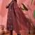 Brown embroidery shimmer silk kurta with pant and dupatta