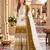 Brown&white georgette readymade suit with diamond & embroidery work