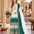 Blue&white georgette readymade suit with diamond & embroidery work