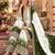 Mehendi&white georgette readymade suit with diamond & embroidery work