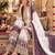 Lavender&white georgette readymade suit with diamond & embroidery work