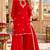 Red georgette readymade suit with sequence & embroidery work