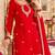 Red georgette readymade suit with sequence & embroidery work