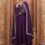 Purple embroidery vichitra silk kurta with pant and dupatta