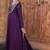 Purple embroidery vichitra silk kurta with pant and dupatta