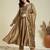 Gold embroidery vichitra silk kurta with pant and dupatta
