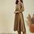 Gold embroidery vichitra silk kurta with pant and dupatta