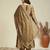 Gold embroidery vichitra silk kurta with pant and dupatta